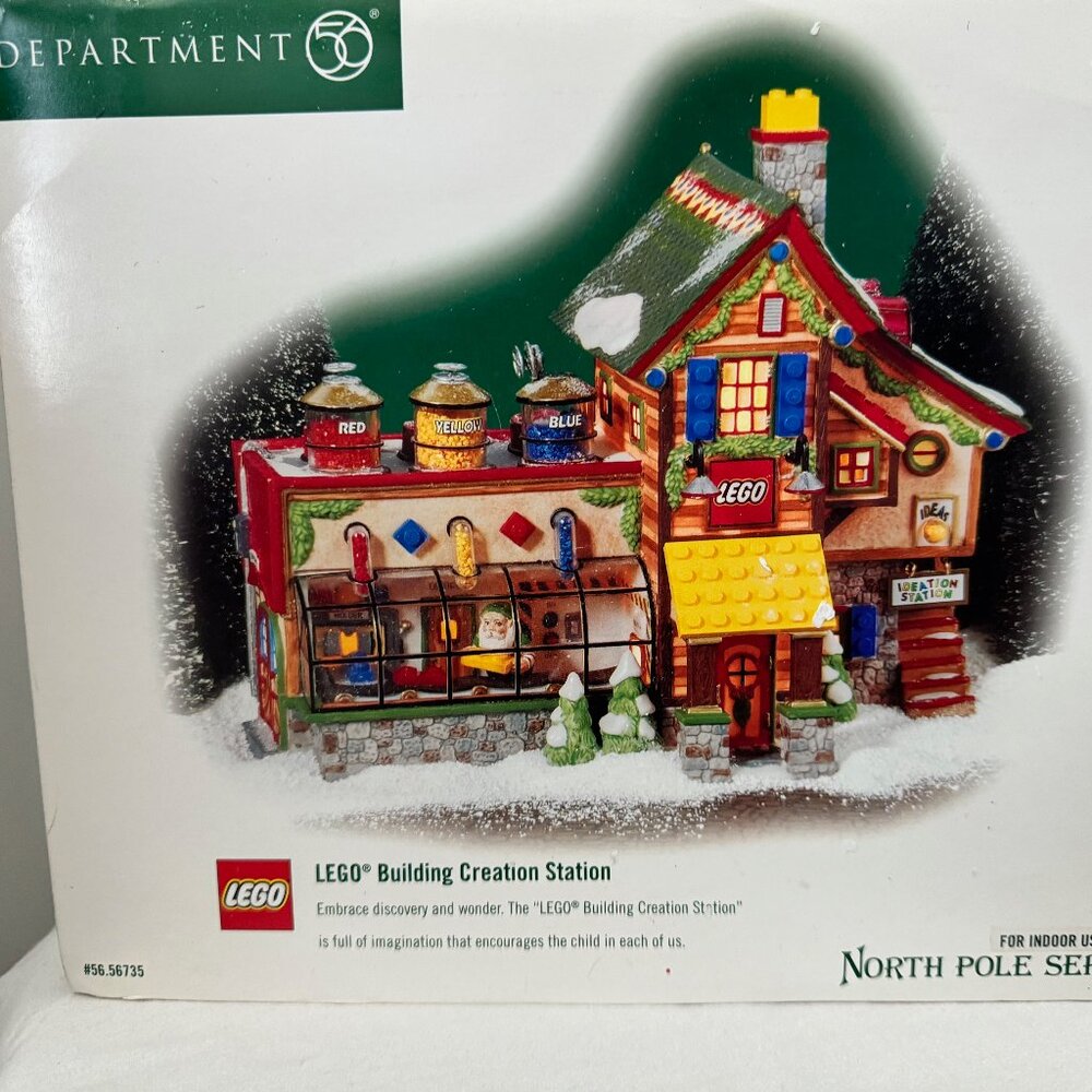Dept 56 LEGO Building Creation Station, Brick Lift and Little Builders Accessory